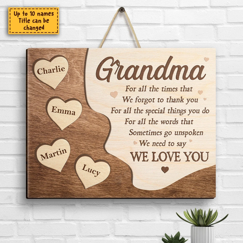 I Need To Say I Love You - Gift For Mom, Grandma - Personalized Shaped Wood Sign 3 I Need To Say I Love You - Gift For Mom, Grandma - Personalized Shaped Wood Sign - Image 3