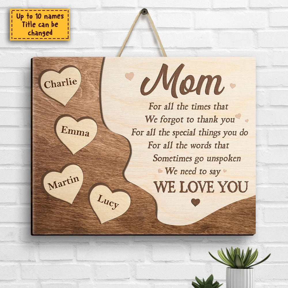 I Need To Say I Love You - Gift For Mom, Grandma - Personalized Shaped Wood Sign 4 I Need To Say I Love You - Gift For Mom, Grandma - Personalized Shaped Wood Sign - Image 4
