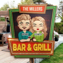 Couple Vintage Drinking Sign - Gift For Couples, Husband Wife, Personalized Shaped Wood Sign