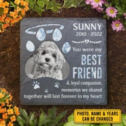 Together Will Last Forever In My Heart - Personalized Memorial Stone, Pet Grave Marker - Upload Image, Memorial Gift, Sympathy Gift -Pawfect House Store 7.ad2 255306ca 2fff 472b b50c 296d8726313e