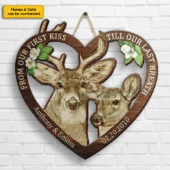 Buck & Doe Couple From Our First Kiss - Personalized Shaped Wood Sign - Gift For Couples, Husband Wife 7 Buck & Doe Couple From Our First Kiss - Personalized Shaped Wood Sign - Gift For Couples, Husband Wife -Pawfect House Store 7.ad2 a08cbadf 7bbd 420d be86 d90f02765163