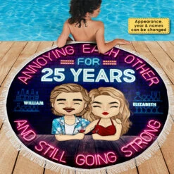 Annoying Each Other For Years - Personalized Round Beach Towel - Gift For Couples, Husband Wife 7 Annoying Each Other For Years - Personalized Round Beach Towel - Gift For Couples, Husband Wife -Pawfect House Store 7.ad2 b0a356e8 66e7 4999 934a 35a396cc329b