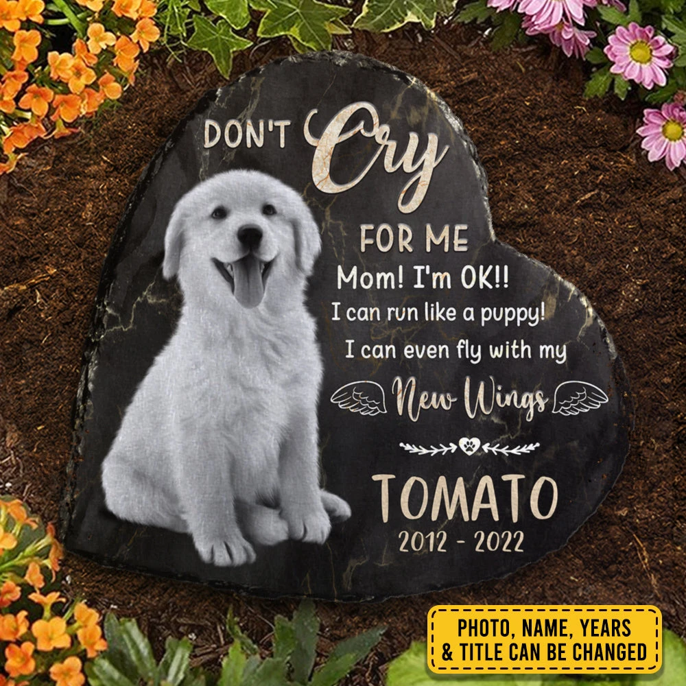 I Can Even Fly With My New Wings - Personalized Memorial Stone, Pet Grave Marker - Upload Image, Memorial Gift, Sympathy Gift 3 I Can Even Fly With My New Wings - Personalized Memorial Stone, Pet Grave Marker - Upload Image, Memorial Gift, Sympathy Gift - Image 3