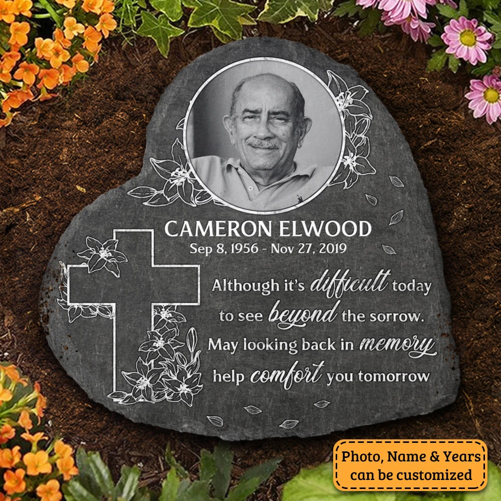 See Beyond The Sorrow - Personalized Memorial Stone, Human Grave Marker - Upload Image, Memorial Gift, Sympathy Gift 3 See Beyond The Sorrow - Personalized Memorial Stone, Human Grave Marker - Upload Image, Memorial Gift, Sympathy Gift - Image 3