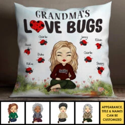 Grandma's Love Bugs - Gift For Grandma, Personalized Pillow 7 Grandma's Love Bugs - Gift For Grandma, Personalized Pillow -Pawfect House Store 7.ad 2d571efe 0cf2 4f19 afc4 198676411fd1