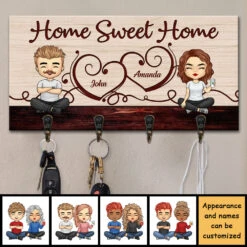 Home Sweet Home, There Is No Place Like Home - Personalized Key Hanger, Key Holder - Gift For Couples, Husband Wife 5 Home Sweet Home, There Is No Place Like Home - Personalized Key Hanger, Key Holder - Gift For Couples, Husband Wife -Pawfect House Store 7.ad 2f736719 d6ac 4900 a9f3 af3ff464538b