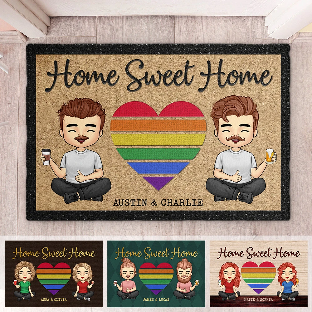 There Is No Place Like Home - Personalized Decorative Mat - Gift For Couples, Husband Wife 3 There Is No Place Like Home - Personalized Decorative Mat - Gift For Couples, Husband Wife - Image 3