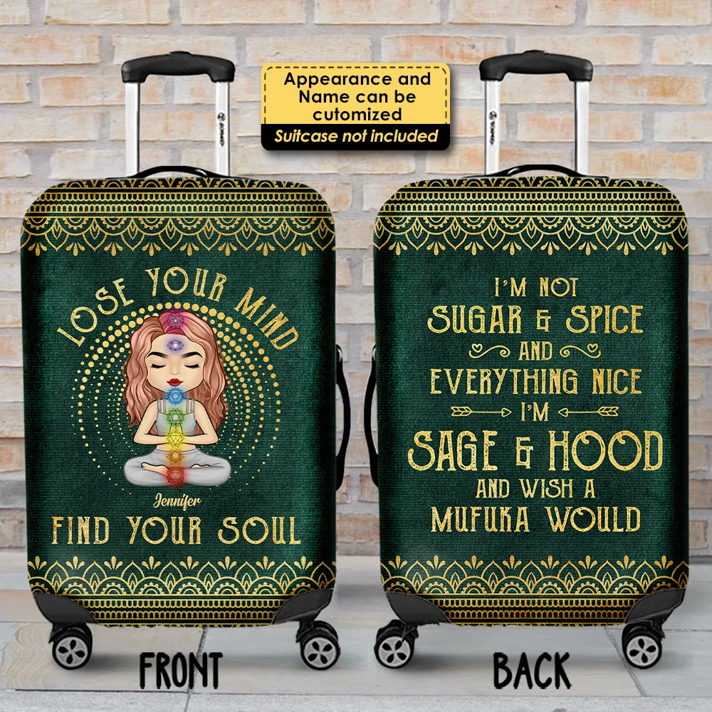 Lose Your Mind Find Your Soul - Gift For Bestie, Personalized Luggage Cover 3 Lose Your Mind Find Your Soul - Gift For Bestie, Personalized Luggage Cover - Image 3
