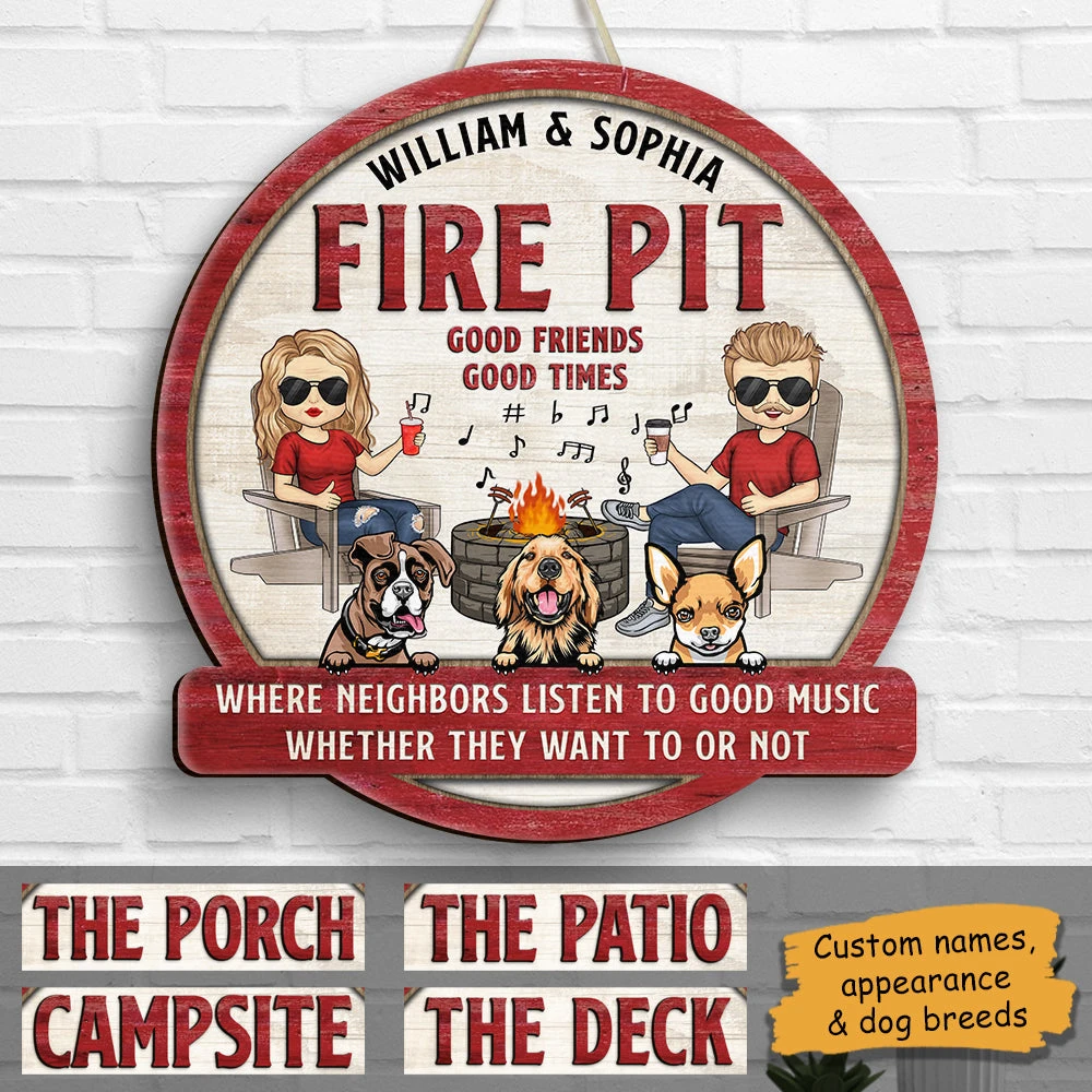 Camping, Good Friends Good Times - Personalized Shaped Wood Sign - Gift For Camping Lovers 2 Camping, Good Friends Good Times - Personalized Shaped Wood Sign - Gift For Camping Lovers - Image 2