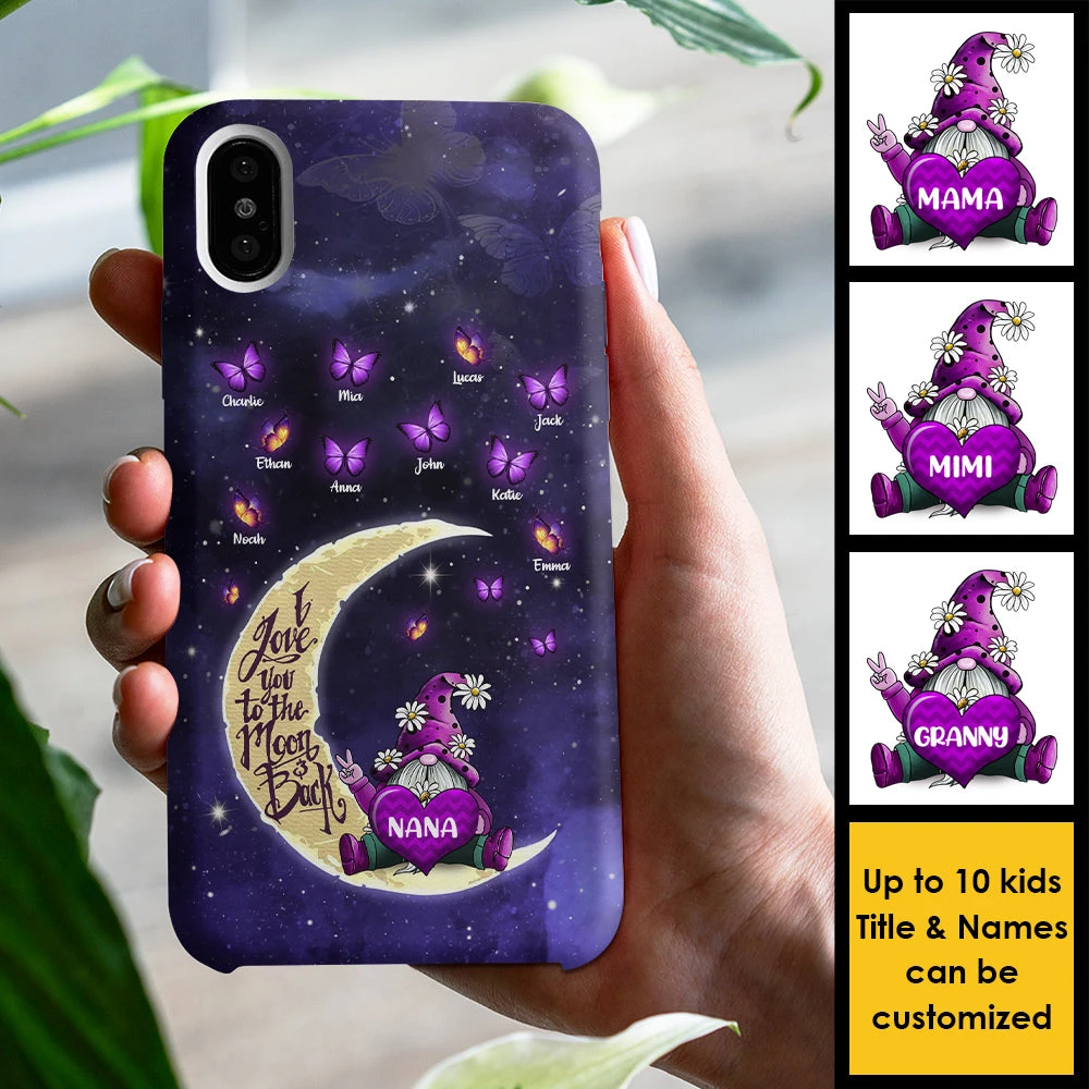 Grandma Mama I Love You To The Moon And Back - Gift For Mom, Grandma - Personalized Phone Case 3 Grandma Mama I Love You To The Moon And Back - Gift For Mom, Grandma - Personalized Phone Case - Image 3