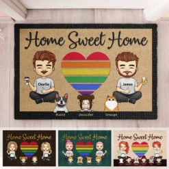 Our Home Sweet Home With Kids & Pets - Personalized Decorative Mat - Gift For Couples, Gift For Pet Lovers 11 Our Home Sweet Home With Kids & Pets - Personalized Decorative Mat - Gift For Couples, Gift For Pet Lovers -Pawfect House Store 7.ad a398b18b 93d6 44b2 9b51 cb31f1acb102