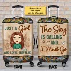 Just A Girl Who Loves Traveling, The Sky Is Calling And I Must Go - Gift For Bestie, Personalized Luggage Cover 5 Just A Girl Who Loves Traveling, The Sky Is Calling And I Must Go - Gift For Bestie, Personalized Luggage Cover -Pawfect House Store 7.ad ae359532 fdf5 4791 8f26 9407ef27e036