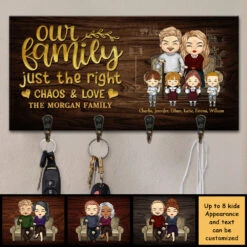 Our Family Just The Right Chaos And Love - Personalized Key Hanger, Key Holder - Gift For Couples, Husband Wife 5 Our Family Just The Right Chaos And Love - Personalized Key Hanger, Key Holder - Gift For Couples, Husband Wife -Pawfect House Store 7.ad af81a33b f68c 4527 b867 b5056629dc95