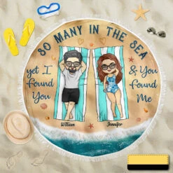 I Found You & You Found Me - Personalized Round Beach Towel - Gift For Couples, Husband Wife 5 I Found You & You Found Me - Personalized Round Beach Towel - Gift For Couples, Husband Wife -Pawfect House Store 7.ad b3530e2a 5e2a 419b bd03 4077d2dc1d48
