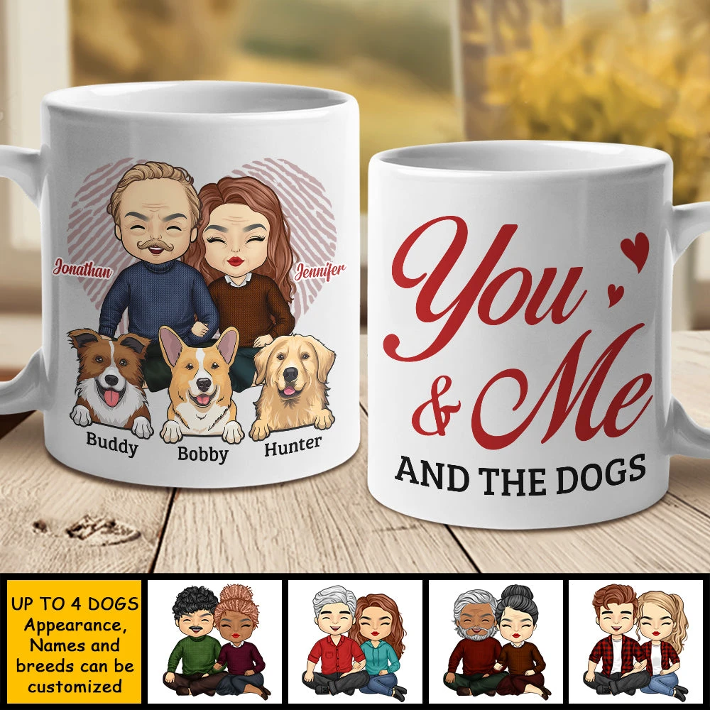 You, Me & The Dogs - Personalized Mug - Gift For Couples, Husband Wife 2 You, Me & The Dogs - Personalized Mug - Gift For Couples, Husband Wife - Image 2