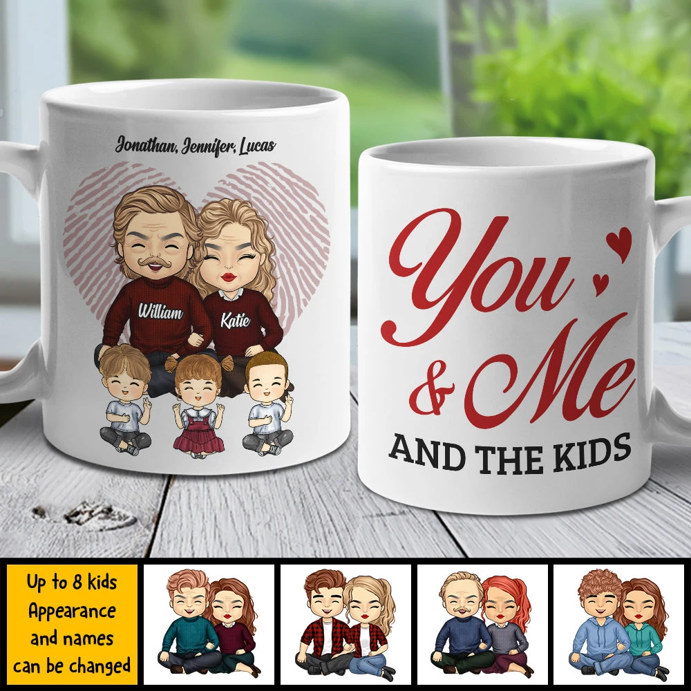 You, Me & The Kids - Personalized Mug - Gift For Couples, Husband Wife 3 You, Me & The Kids - Personalized Mug - Gift For Couples, Husband Wife - Image 3