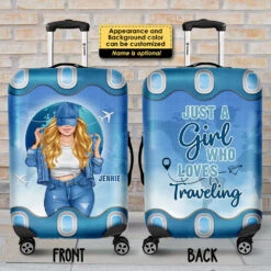 A Girl Who Loves Traveling - Personalized Luggage Cover 5 A Girl Who Loves Traveling - Personalized Luggage Cover -Pawfect House Store 7.ad d3544c00 301a 4b85 a9cf 0fdb064147e3