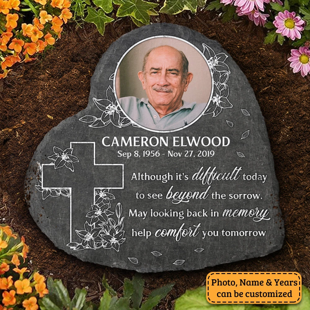 See Beyond The Sorrow - Personalized Memorial Stone, Human Grave Marker - Upload Image, Memorial Gift, Sympathy Gift 4 See Beyond The Sorrow - Personalized Memorial Stone, Human Grave Marker - Upload Image, Memorial Gift, Sympathy Gift - Image 4