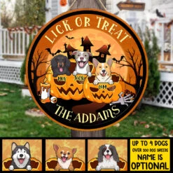 Happy Halloween - Lick Or Treat - Funny Personalized Door Sign -Pawfect House Store 7.ads2 a27733e7 e901 4998 b597 2af0403b2683