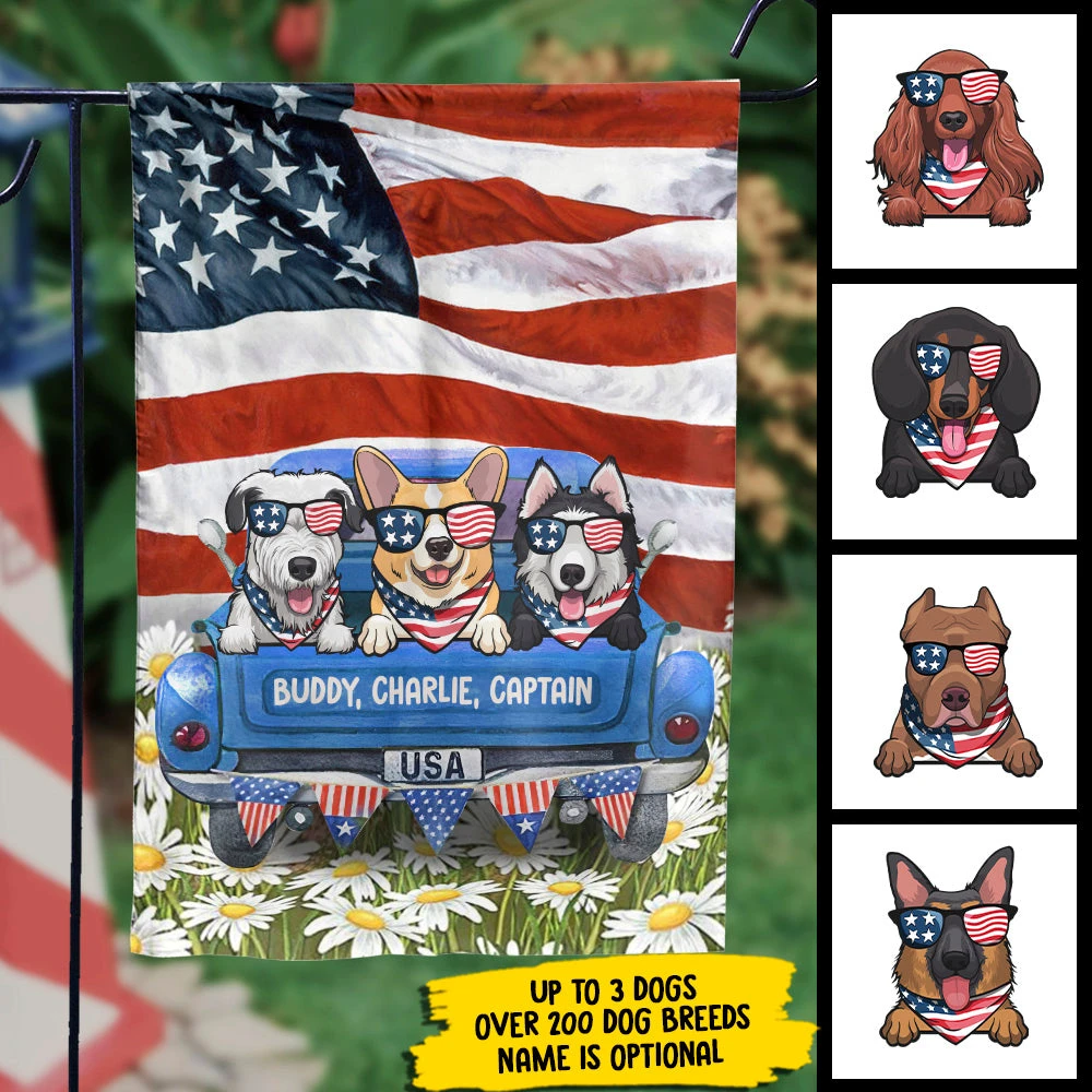 Happy Independence Day For Dogs - 4th Of July Decoration - Personalized Dog Flag 2 Happy Independence Day For Dogs - 4th Of July Decoration - Personalized Dog Flag - Image 2