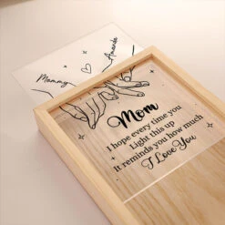 Thank You For Being The Light In My Life - Family Personalized Custom Frame Light Box - Mother's Day, Gift For Mom -Pawfect House Store FLB TH005 THUMB3