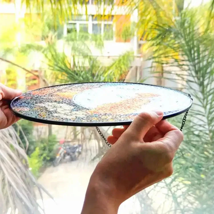 My Heart Will Always Wear The Pawprints Left By You - Memorial Personalized Custom Stained Glass Window Hanging Suncatcher - Sympathy Gift For Pet Owners, Pet Lovers 2 My Heart Will Always Wear The Pawprints Left By You - Memorial Personalized Custom Stained Glass Window Hanging Suncatcher - Sympathy Gift For Pet Owners, Pet Lovers - Image 2