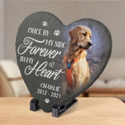 Custom Photo Cherished Memories, Endless Love - Memorial Personalized Custom Heart Shaped Memorial Stone - Sympathy Gift For Pet Owners, Pet Lovers -Pawfect House Store MEP SY 003 Thumb1 1