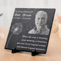 Custom Photo Your Spirit Will Always Be With Me - Memorial Personalized Custom Square Shaped Memorial Stone - Sympathy Gift For Family Members -Pawfect House Store MEP SY 014 thumb2 1