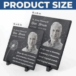 Custom Photo Your Spirit Will Always Be With Me - Memorial Personalized Custom Square Shaped Memorial Stone - Sympathy Gift For Family Members -Pawfect House Store MEP SY 014 thumb4 1