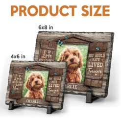 Custom Photo Forever In My Heart - Memorial Personalized Custom Rectangle Shaped Stone With Stand - Sympathy Gift For Pet Owners, Pet Lovers -Pawfect House Store MES PT003 thumb 4