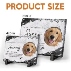 Custom Photo Don’t Cry For Me When I'm Gone - Memorial Personalized Custom Rectangle Shaped Stone With Stand - Sympathy Gift For Pet Owners, Pet Lovers -Pawfect House Store MES PT004 thumb 4