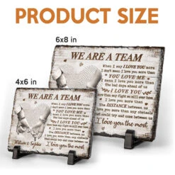 I Love You The Most - Couple Personalized Custom Rectangle Shaped Stone With Stand - Gift For Husband Wife, Anniversary -Pawfect House Store MES PT019 thumb 4