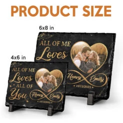 Custom Photo A True Love Story Never Ends - Couple Personalized Custom Rectangle Shaped Stone With Stand - Gift For Husband Wife, Anniversary -Pawfect House Store MES PT024 thumb 4