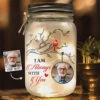 Custom Photo I Am Always With You - Memorial Personalized Custom Mason Jar Light - Sympathy Gift For Family Members