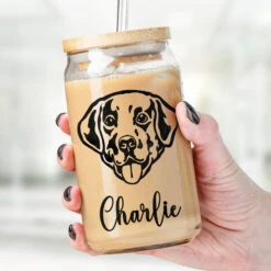 Dog Makes Our Lives Whole - Dog Personalized Custom Glass Cup, Iced Coffee Cup - Gift For Pet Owners, Pet Lovers