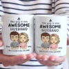 This Guy Is One Awesome Husband - Couple Personalized Custom Mug - Gift For Husband Wife, Anniversary