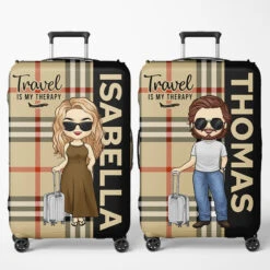 Wherever You Go Becomes A Part Of You Somehow - Travel Personalized Custom Luggage Cover - Holiday Vacation Gift, Gift For Adventure Travel Lovers