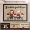 Grandkids Spoiled Here - Family Personalized Custom Decorative Mat - Gift For Grandparents