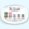 Our Family - Family Personalized Custom Platter - Gift For Family Members