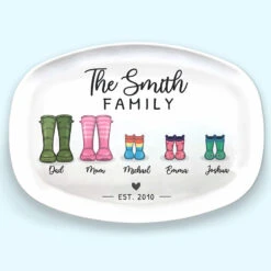 Our Family - Family Personalized Custom Platter - Gift For Family Members