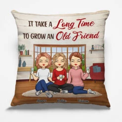 I Want To Grow Old With You - Bestie Personalized Custom Pillow - Gift For Best Friends, BFF, Sisters