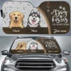 Life Is Better With Fur Babies - Dog & Cat Personalized Custom Auto Windshield Sunshade, Car Window Protector - Gift For Pet Owners, Pet Lovers