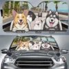 Nature Is Calling & I Must Go - Dog & Cat Personalized Custom Auto Windshield Sunshade, Car Window Protector - Gift For Pet Owners, Pet Lovers