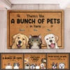 There's Like A Bunch Of Pets In Here - Dog & Cat Personalized Custom Decorative Mat - Gift For Pet Owners, Pet Lovers