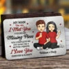 My Man The Day I Met You - Couple Personalized Custom Aluminum Wallet Card - Gift For Husband Wife