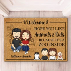Hope You Like, It's A Zoo Inside - Family Personalized Custom Decorative Mat - Gift For Family Members -Pawfect House Store THUMB 2 4b12d48b 7348 427a b1d9 172502eefe7e