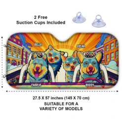 Let's Go Outside - Dog & Cat Personalized Custom Auto Windshield Sunshade, Car Window Protector - Gift For Pet Owners, Pet Lovers -Pawfect House Store THUMB 2 685489b9 148c 4b3d a4af 2a26d3b52e7e