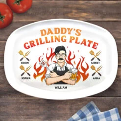 My Dad Is The Best Cook - Family Personalized Custom Platter - Father's Day, Birthday Gift For Dad -Pawfect House Store THUMB 2 7c617d1c 9273 4257 bdb2 08f5076278f9