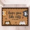 I Hope You Like Cat - Cat Personalized Custom Decorative Mat - Gift For Pet Owners, Pet Lovers