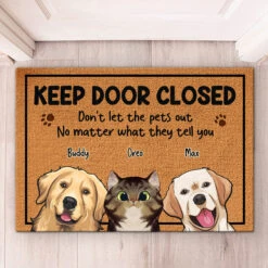 We Rule This House - Dog & Cat Personalized Custom Decorative Mat - Gift For Pet Owners, Pet Lovers -Pawfect House Store THUMB 2 d45798d8 f759 4102 8f4e 84f3fadde2d3